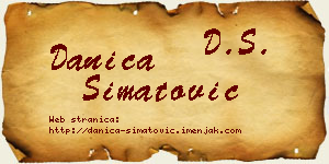 Danica Simatović vizit kartica